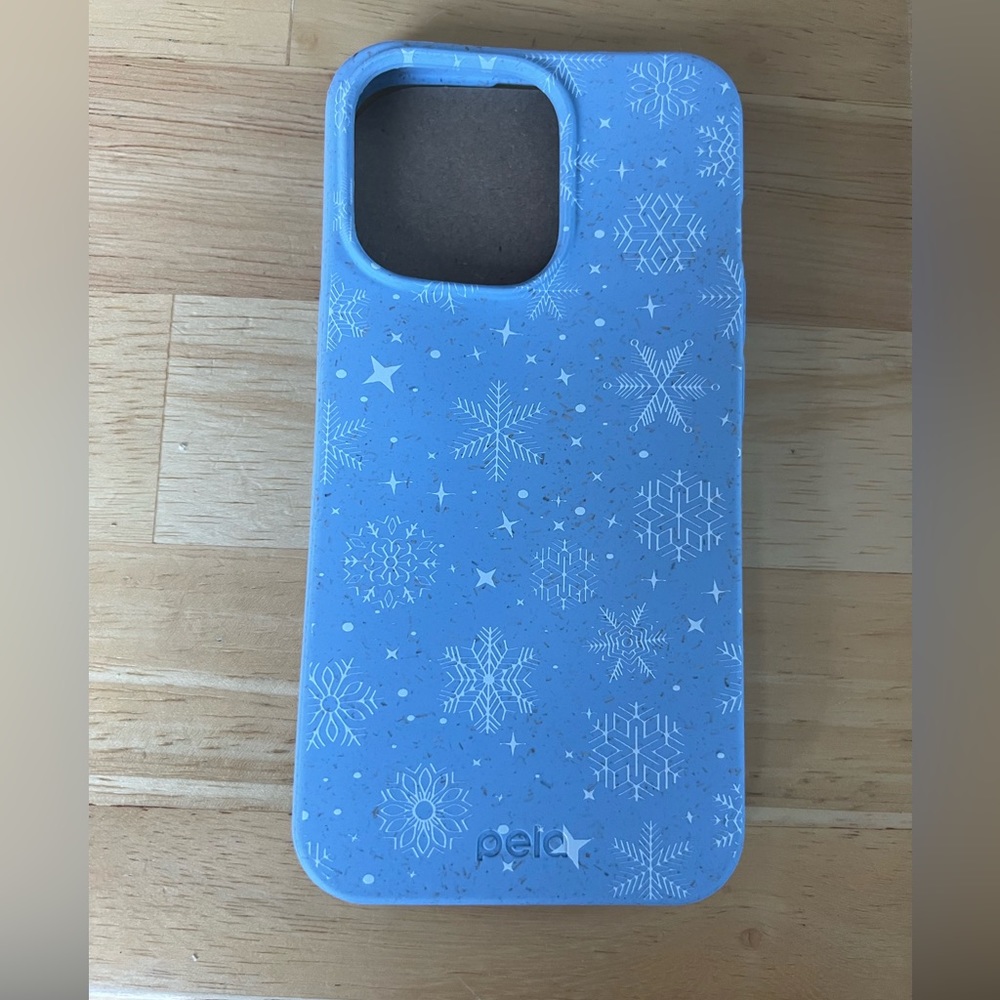 NEW - iPhone 13 Pro Pela Case Powder Blue Let it Snow